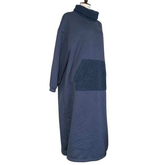 Nap Women's Mock Neck Loungewear Oversized Fleece Knit Dress Size Small - Picture 4 of 12